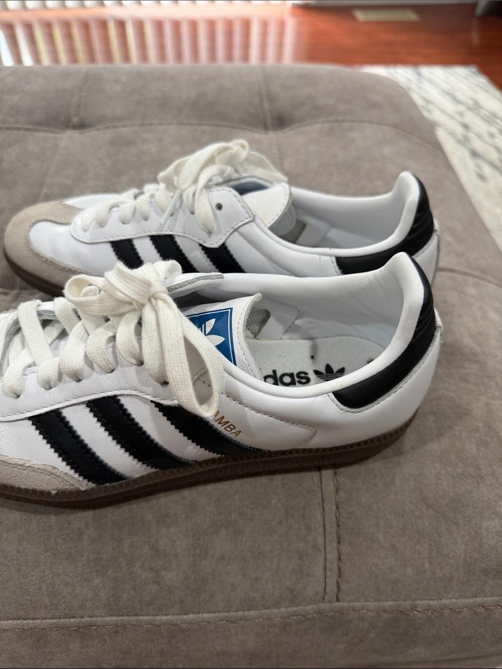 adidas Samba OG Classic Sneakers Women’s 8 White/Black/Gum - Picture 4 of 7